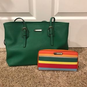 Dana Bachman Green Shoulder bag & matching wallet